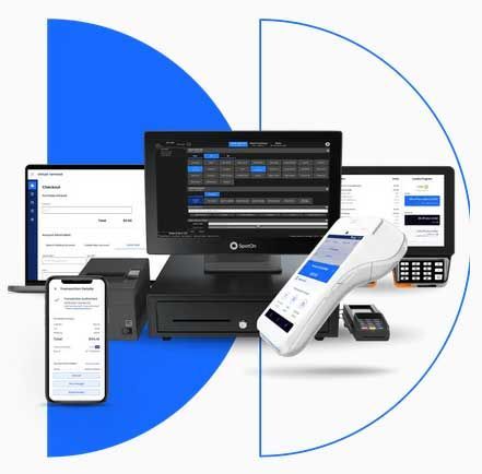 Point-of-sale and payment terminals.