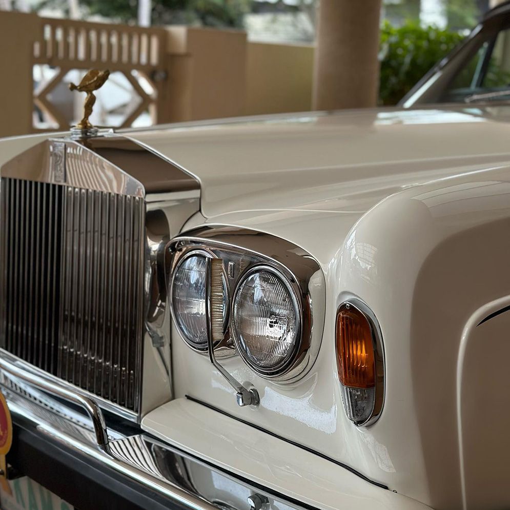 A White Rolls Royce With A Bird On The Hood — Remedy Mobile Car Detailing in Robina, QLD