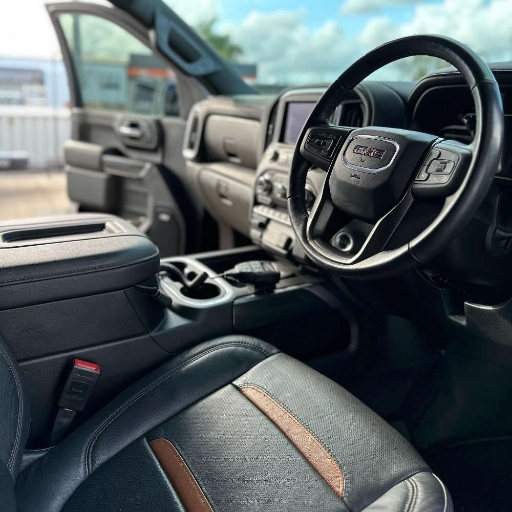GMC Truck Interior with Visible Steering Wheel — Remedy Mobile Car Detailing in Gold Coast, QLD
