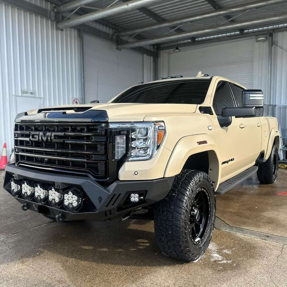 Tan GMC Truck Parked in Garage — Remedy Mobile Car Detailing in Gold Coast, QLD