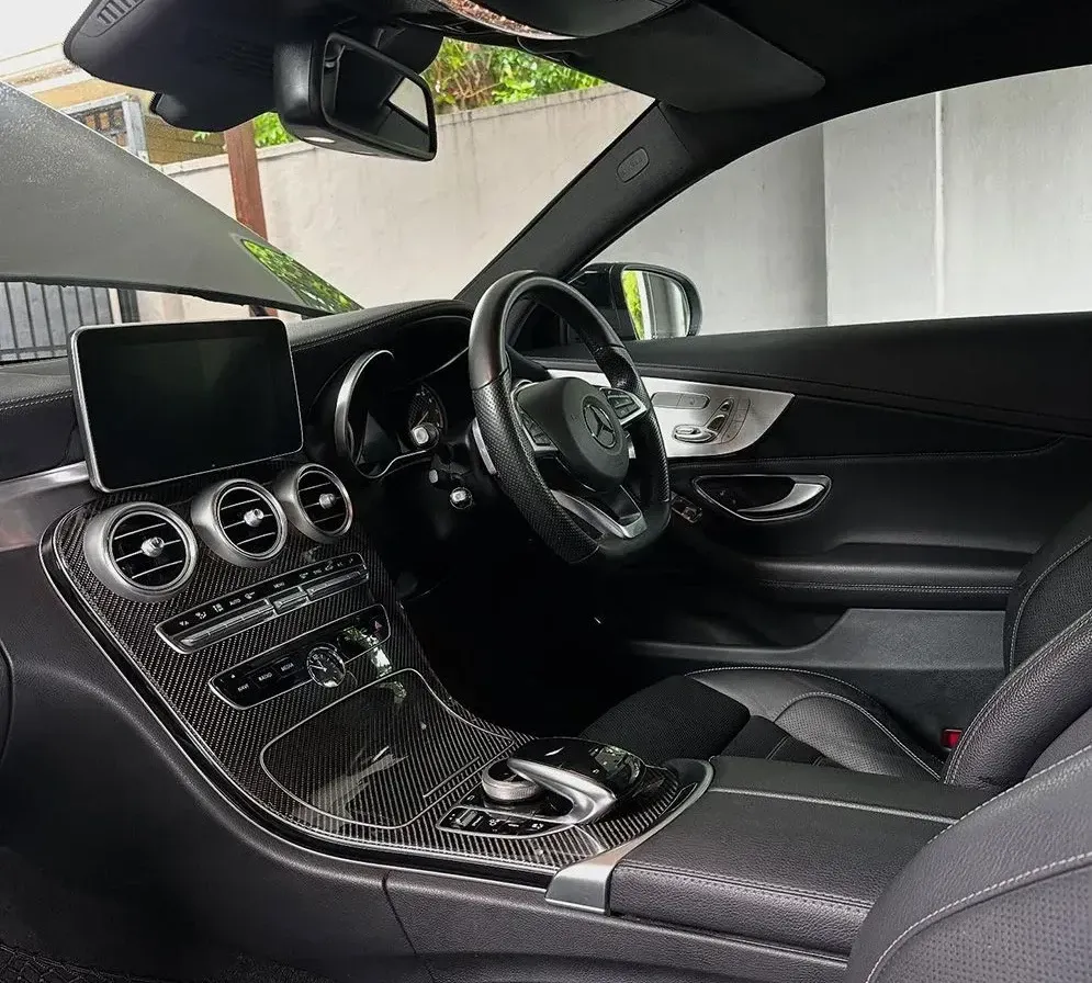 Black Mercedes-Benz Interior With Dashboard — Remedy Mobile Car Detailing in Robina, QLD