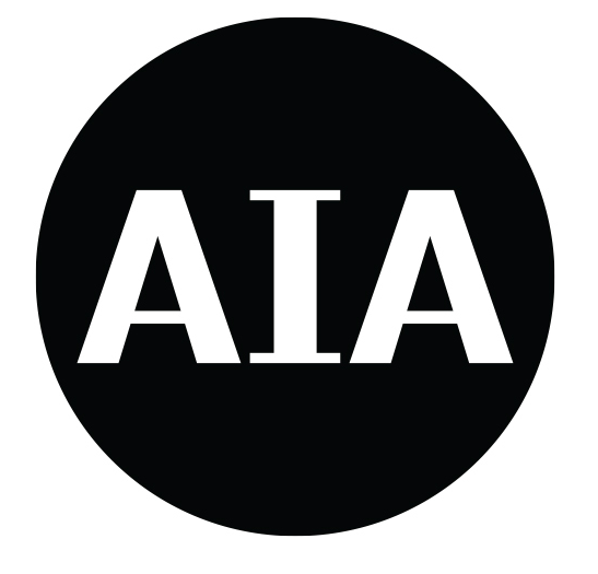 The aia logo is in a black circle on a white background.