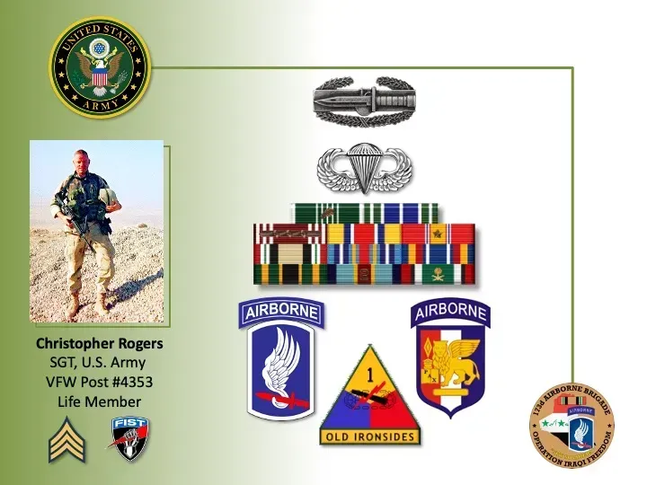 A picture of christopher rogers a soldier from the u.s. army