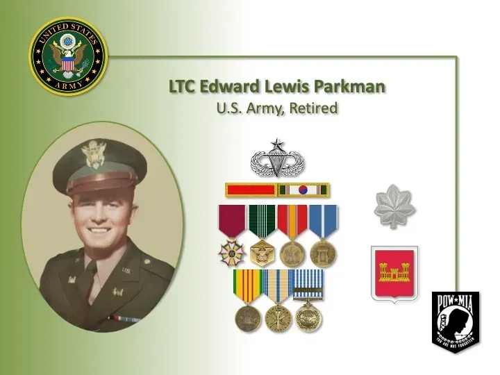 A picture of ltc edward lewis parkman u.s. army retired