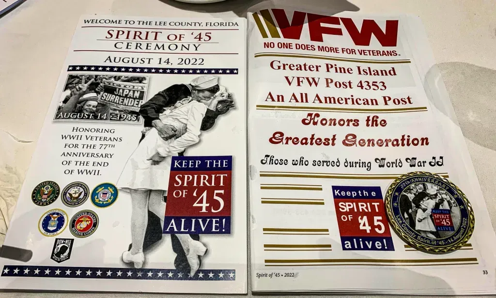Two flyers one of which says spirit of 45 alive