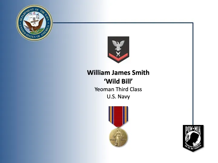 A picture of a medal for william james smith