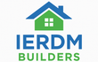 Logo for IERDM Builders. Blue house silhouette over green house with white window. Dark blue text “IERDM” over green “BUILDERS.”