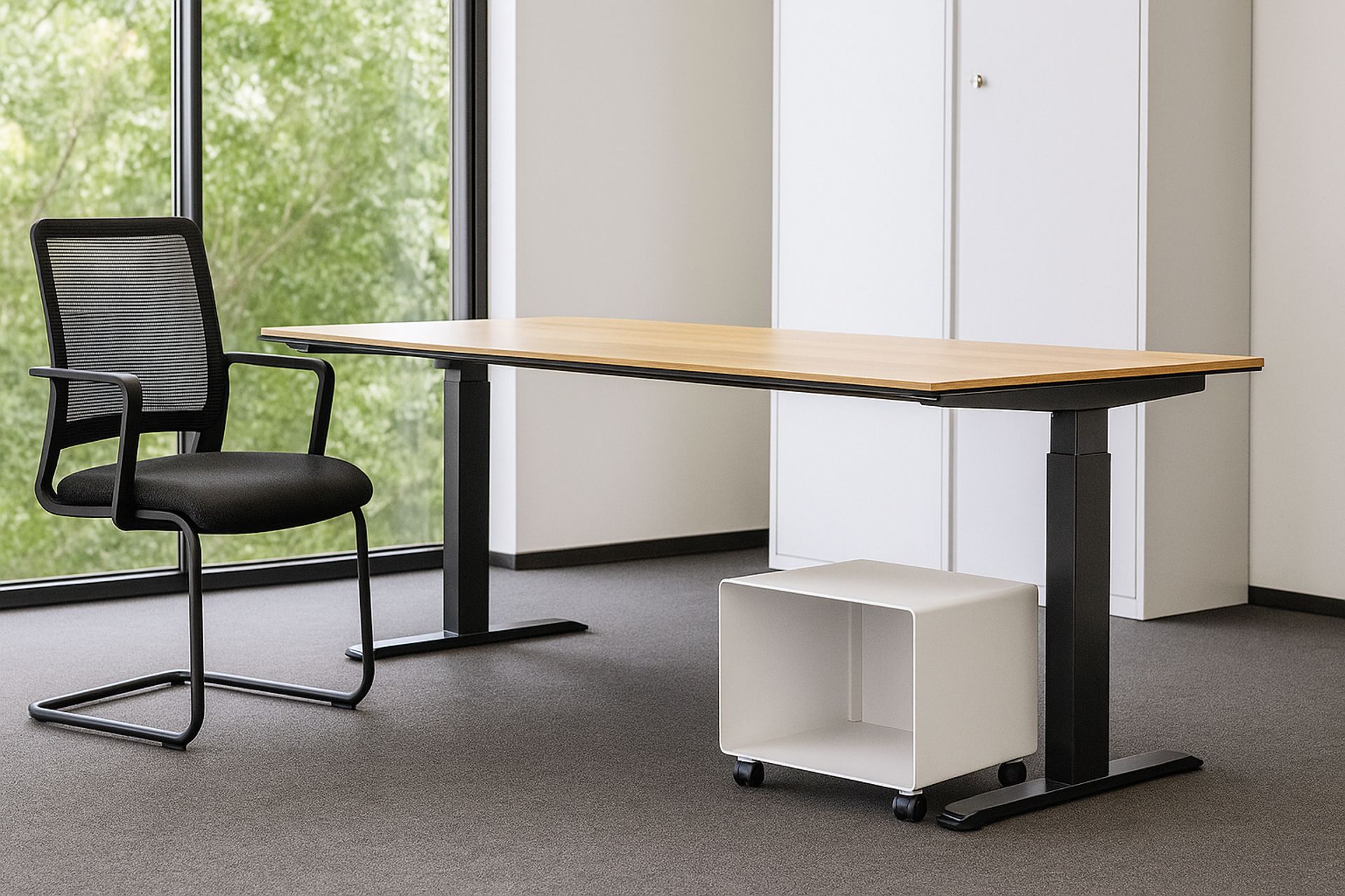 Ein schönes Büro mit Möbeln der Marke Lista Lo Office