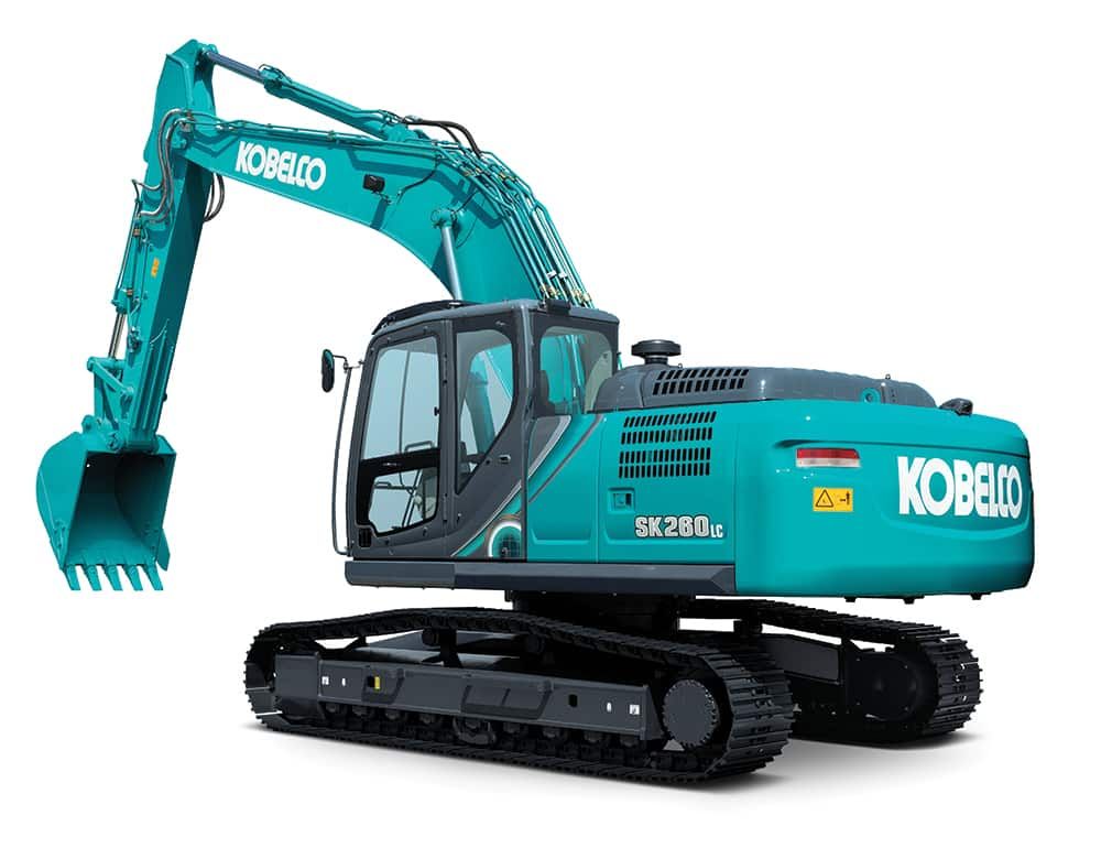 A Teal Kobelco Excavator with Tracks and A Digging Bucket — Forecast Machinery in Yarrawonga, NT