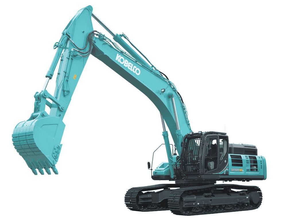 Teal Kobelco Excavator with Black Tracks — Forecast Machinery in Yarrawonga, NT