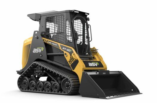 Yellow and Black Asv Rt-120 Compact Track Loader With Bucket — Forecast Machinery in Yarrawonga, NT