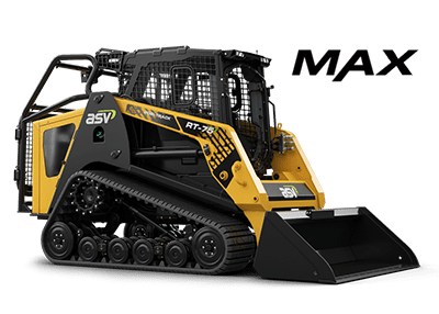 Yellow and Black Asv Rt-75 Max Compact Track Loader With Bucket — Forecast Machinery in Yarrawonga, NT