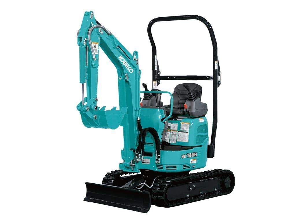 Small Teal Kobelco Excavator with Black Tracks — Forecast Machinery in Yarrawonga, NT