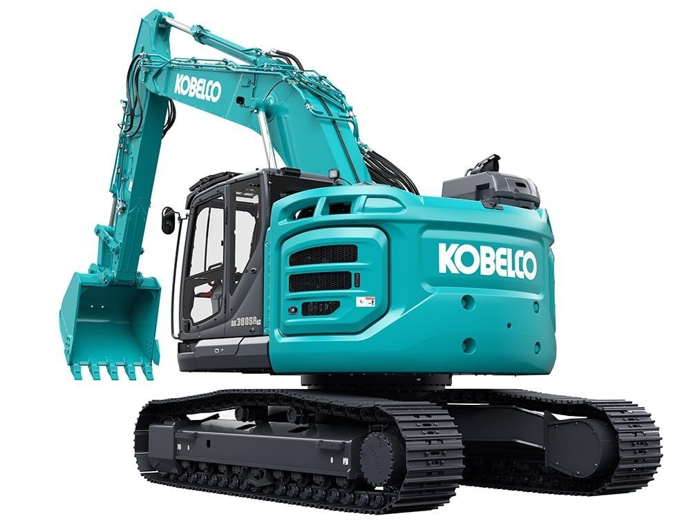 Teal Kobelco Excavator on Black Tracks — Forecast Machinery in Yarrawonga, NT