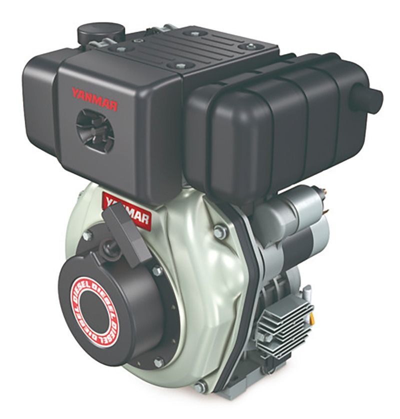 Yanmar diesel engine, gray and black, with red logo — Forecast Machinery in Yarrawonga, NT