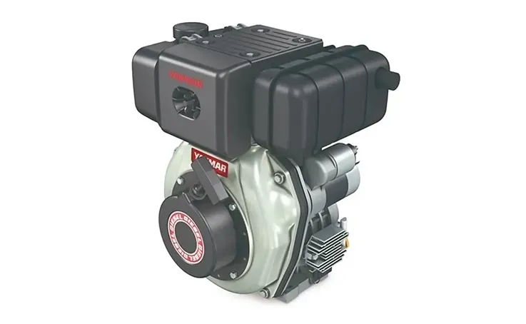 Yanmar diesel engine, gray and black, with red logo  — Forecast Machinery in Yarrawonga, NT