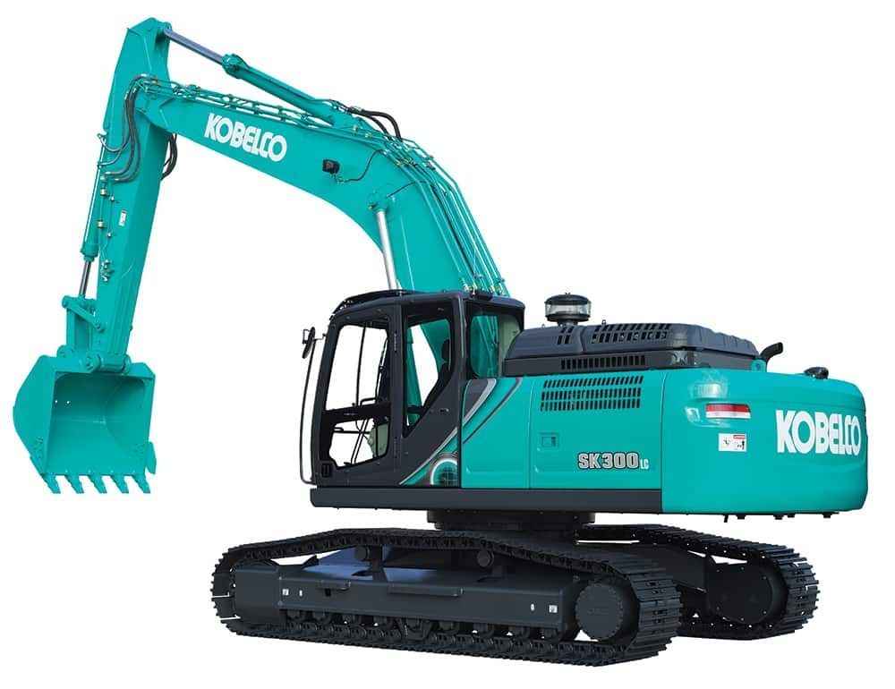 Teal Kobelco Excavator with Black Tracks and Arm Extended — Forecast Machinery in Yarrawonga, NT