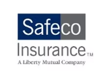 Safeco Insurance logo, blue and gray squares, white text. "A Liberty Mutual Company" below.