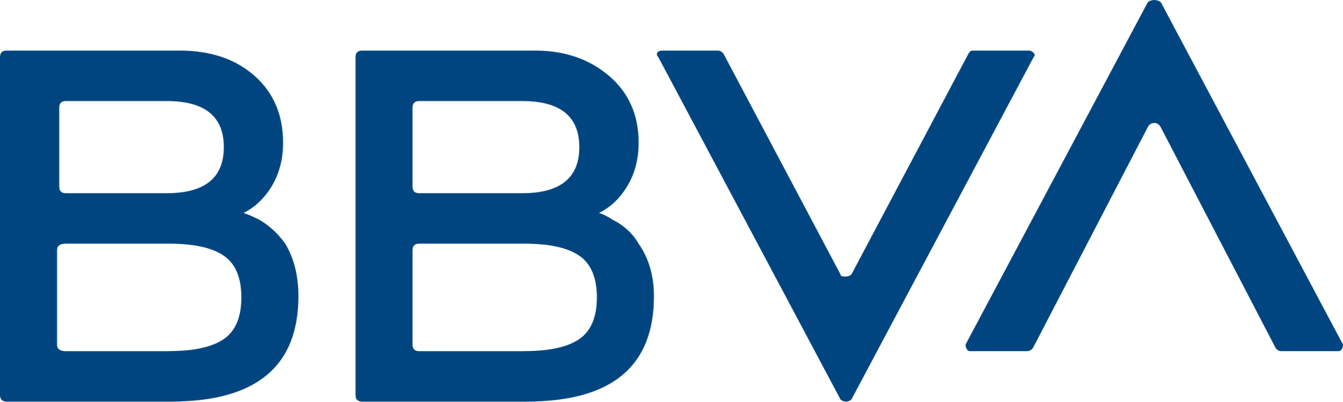 Logotipo de BBVA en color azul oscuro.