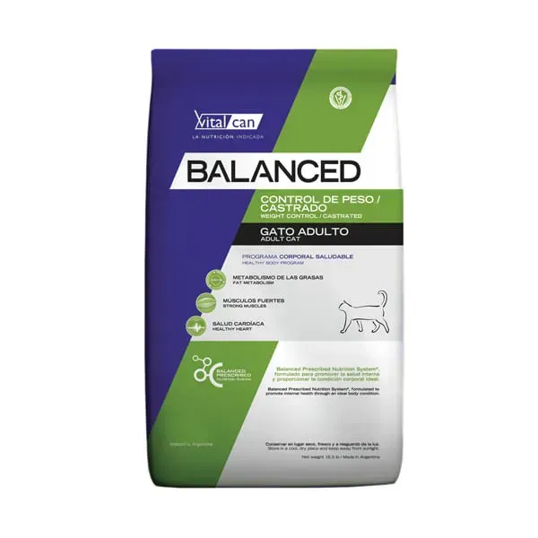 Balanced gato Control de peso/castrados x 7,5 kg