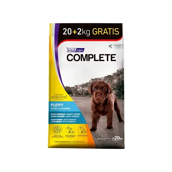 Complete Cachorro raza mediana/grande x 20 + 2 kg de regalo