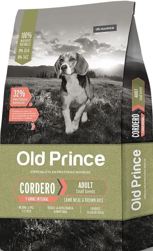Old Prince Adulto raza pequeña cordero y arroz integral x 15 kg