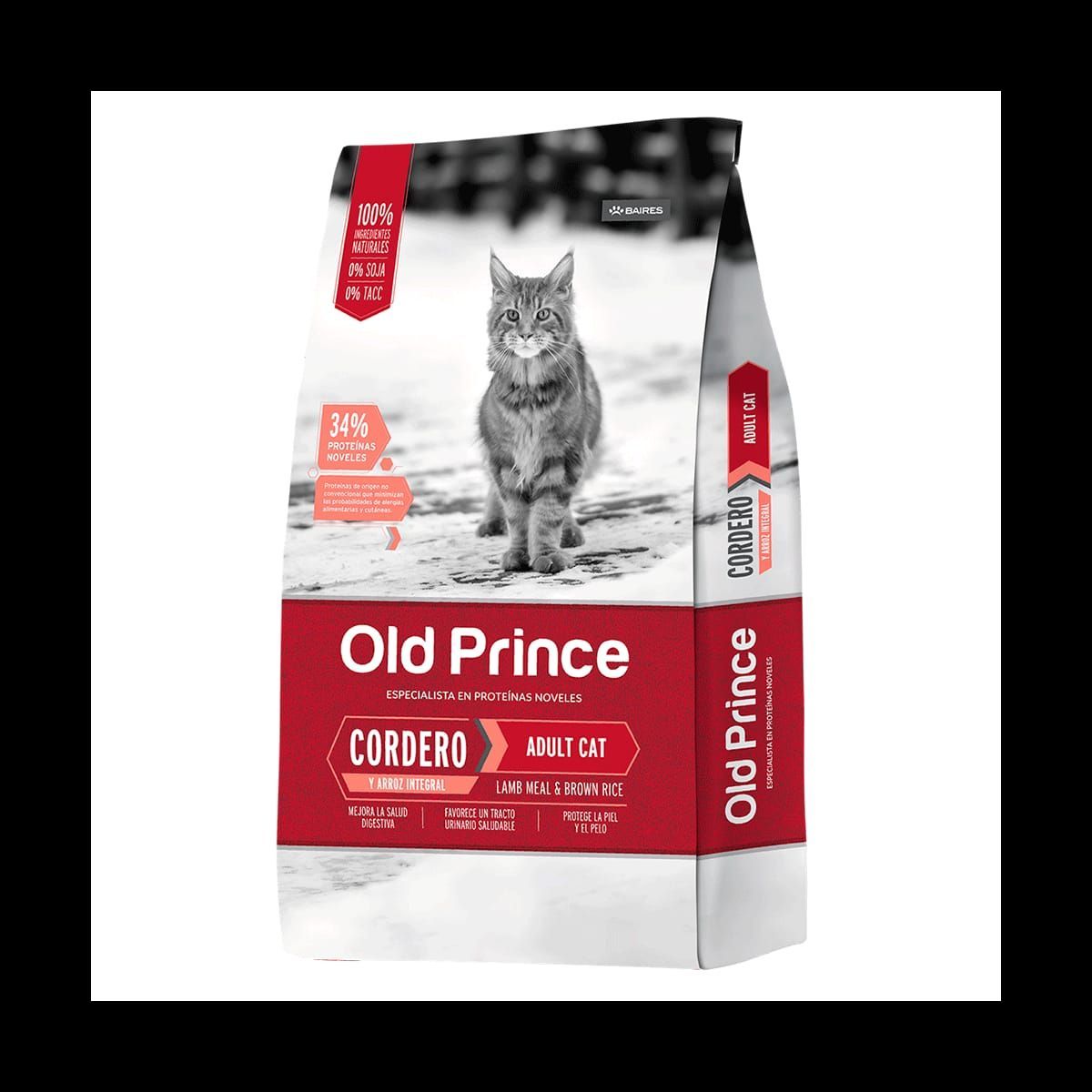 Old prince Gato adulto Novel cordero y arroz integral x 3 kg