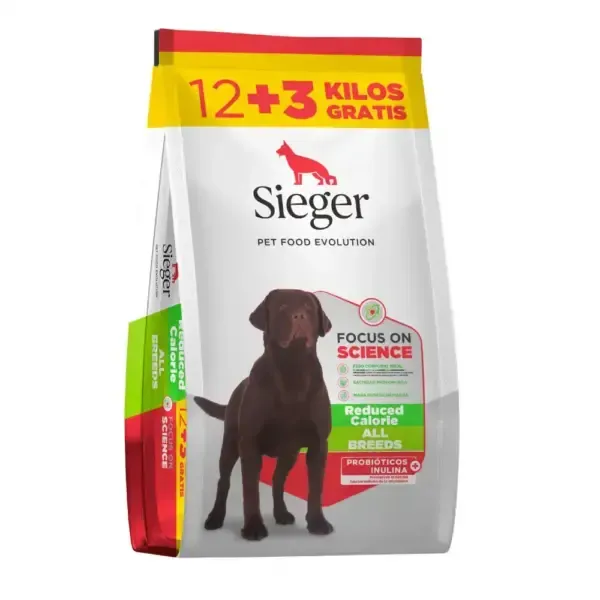 Sieger adulto light control de peso x 12 + 3 kg de regalo