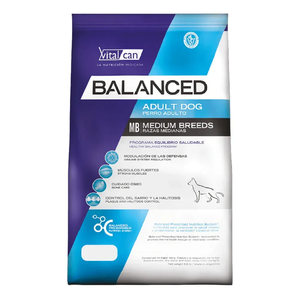 Balanced adulto raza mediana x 12 kg