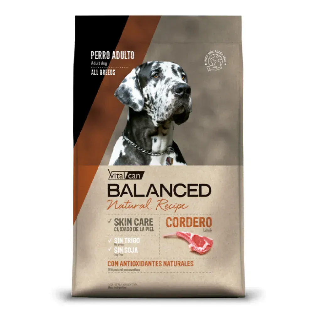 Balanced natural piel sensible cordero x 15 kg