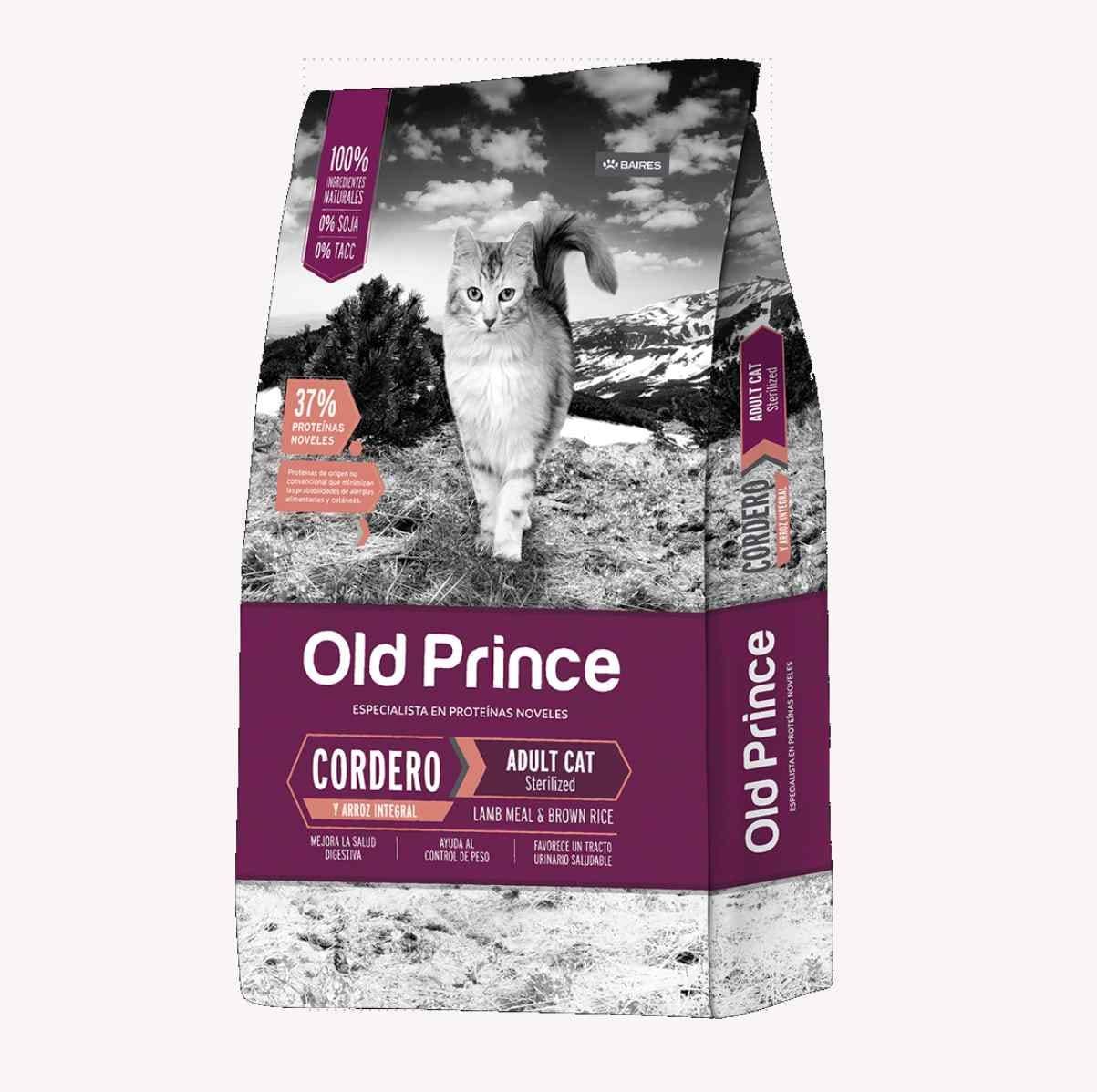 Old Prince gato esterilizado novel cordero y arroz integral x 3 kg