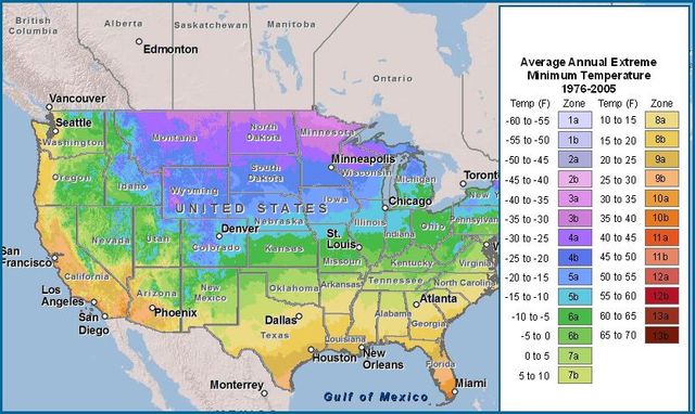 Hardiness Zone Map at