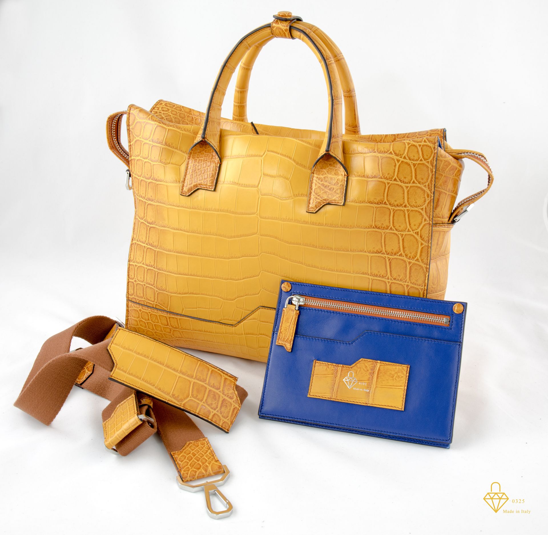 borsa in pelle con porta monete