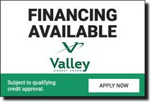 A valley credit union sign that says financing available