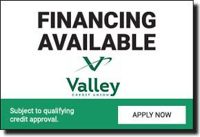 A valley credit union sign that says financing available