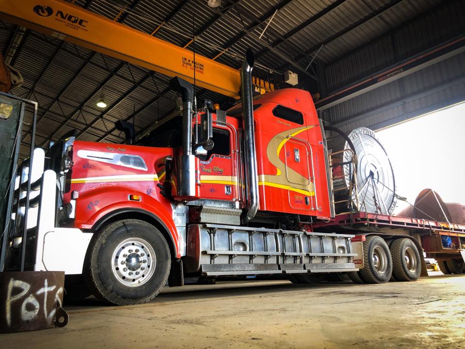 Red Large Truck — Logistics In Mount Isa, QLD