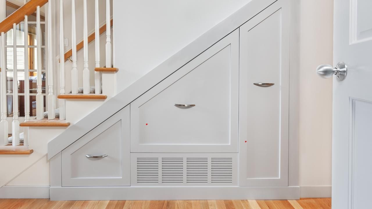 Custom staircase storage