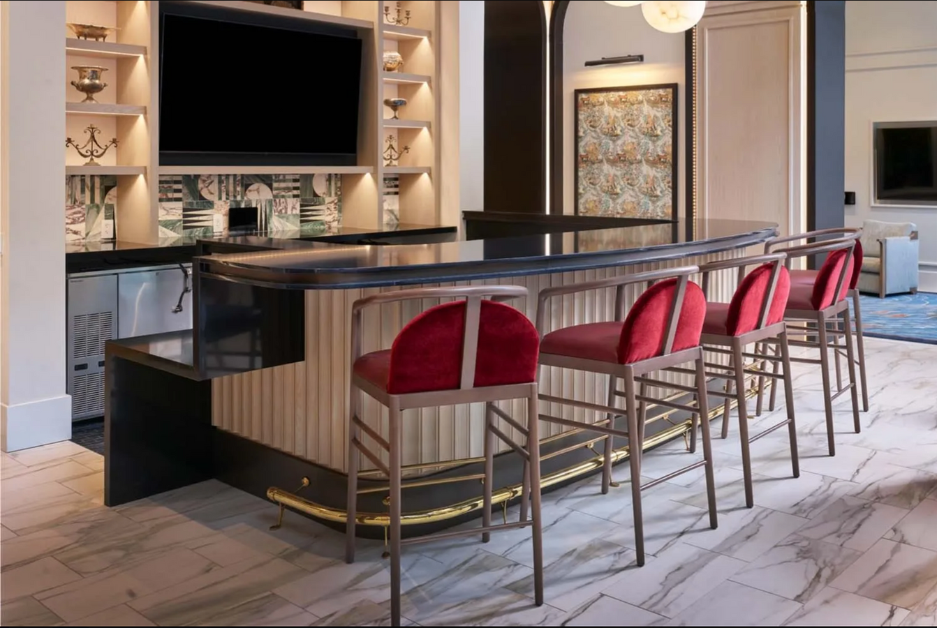 3Cs Audio-Visuals LLC | Commercial TV installation with AV setup in stylish Atlanta bar area