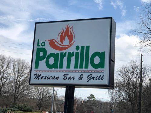 Bar And Grill Restaurant — La Parrilla Fresh Mexican Bar & Grill Signage in Nashville, TN