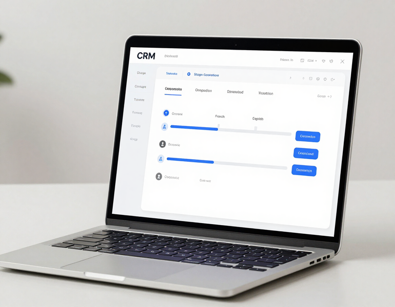 CRM dashboard showing an onboarding workflow