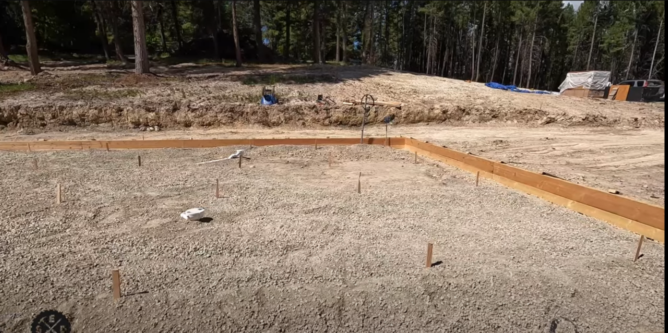 Garage foundation formed