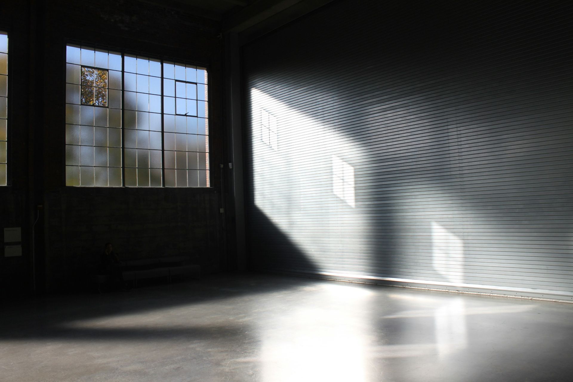 Finished garage walls, window, and floor