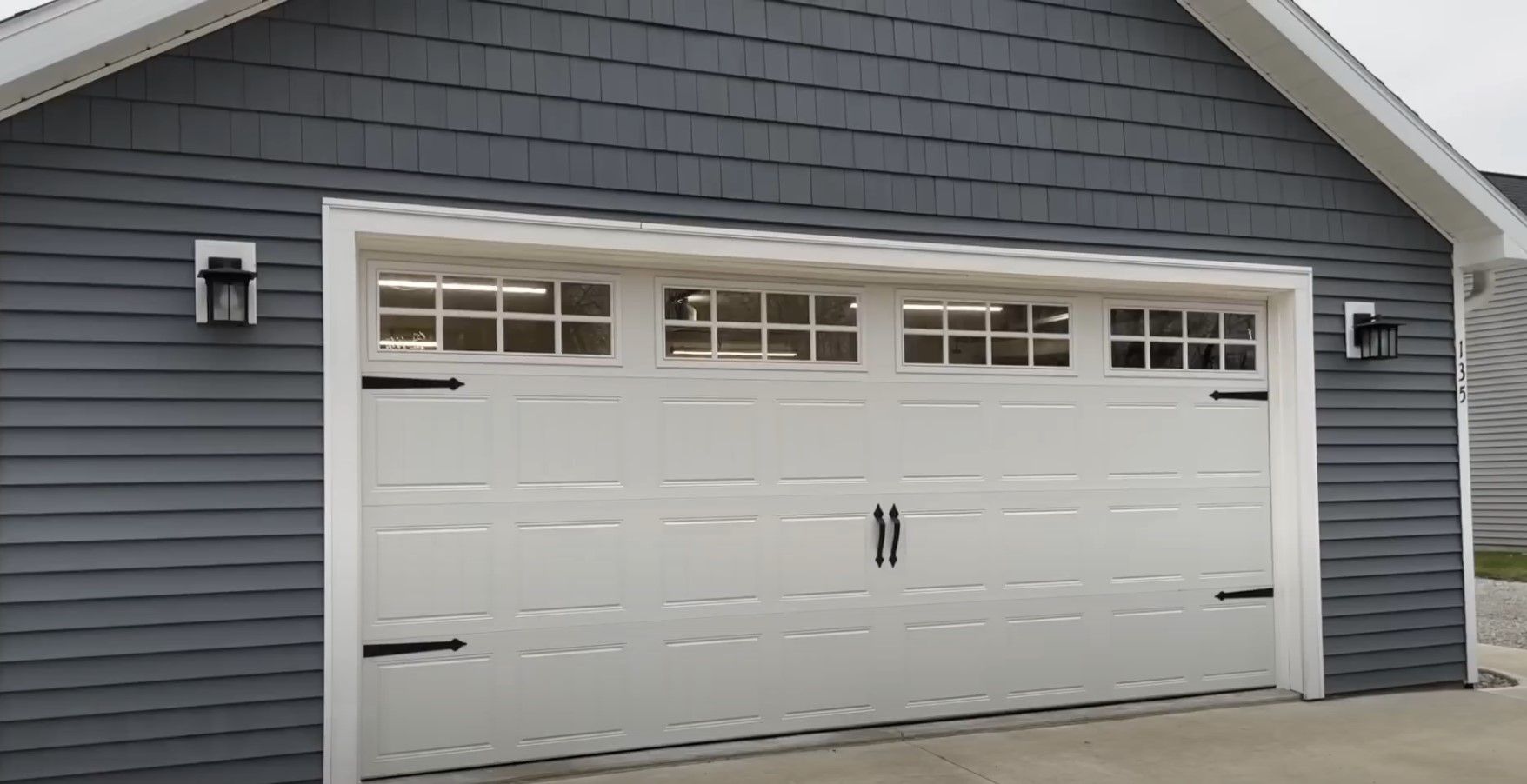 Finished double-wide attached garage build