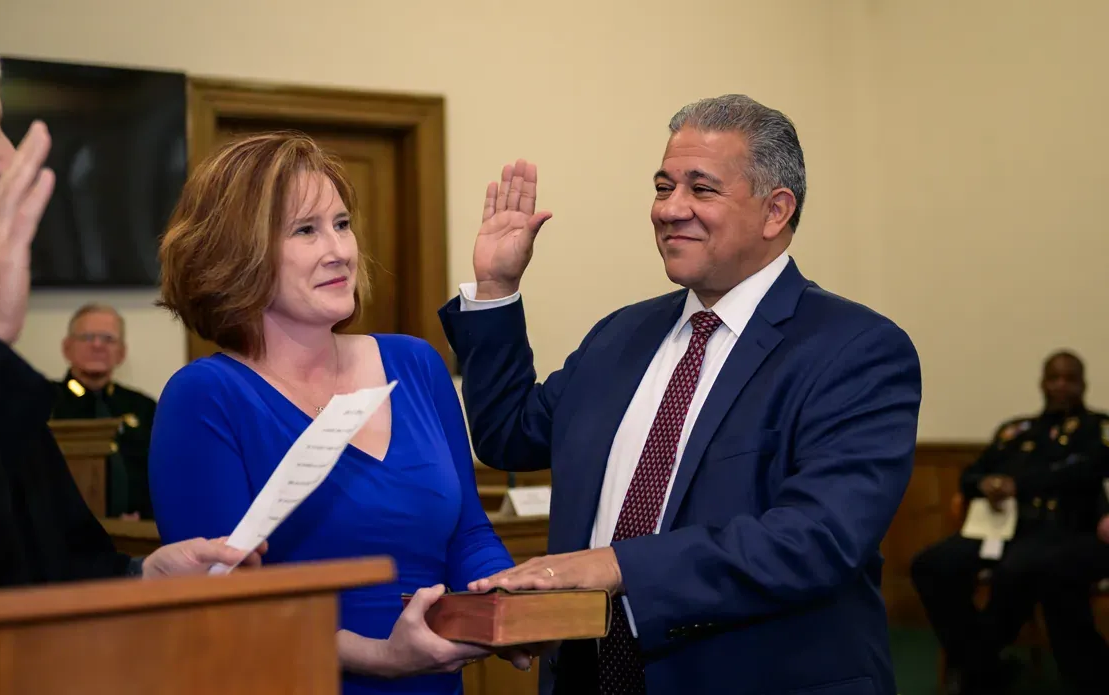Judge Bustamante Being Sworn In