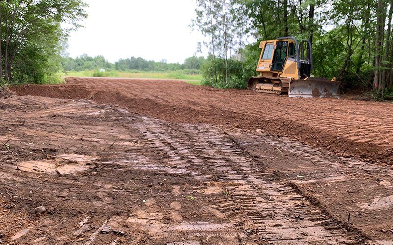 Land Clearing During — Ogema, WI — Jeff Simek Construction Co Inc