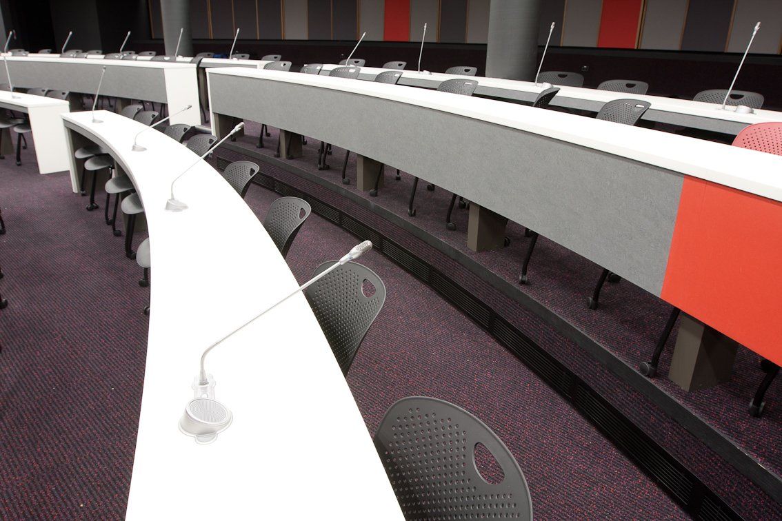 View of installed commercial flooring