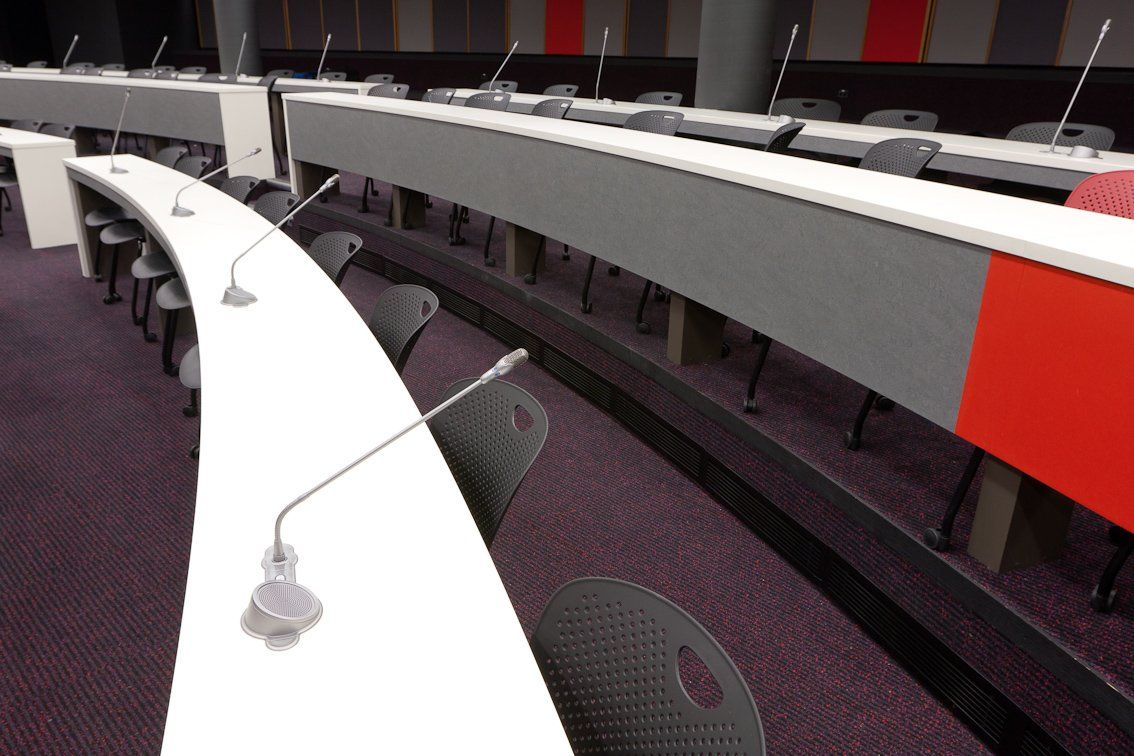 View of installed commercial flooring