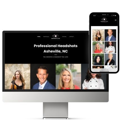 Photographer's responsive website screenshots