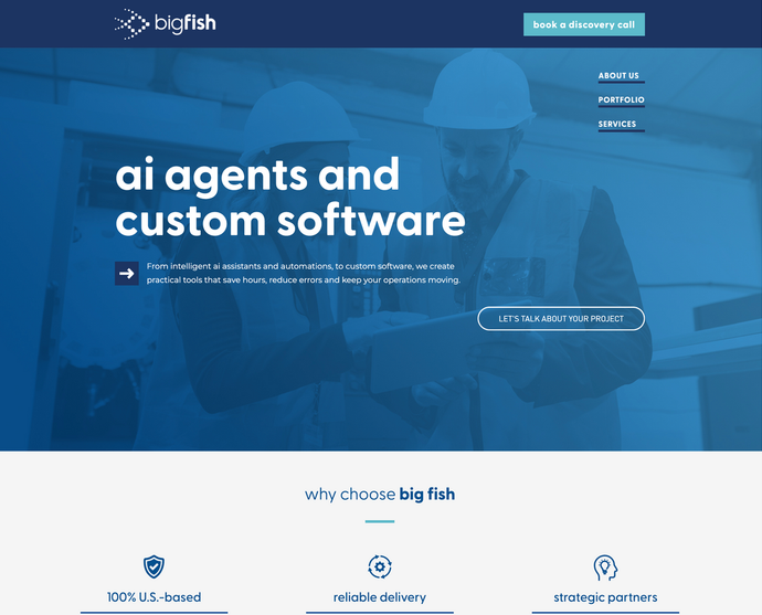 Screenshot of Website Design for Tech Company