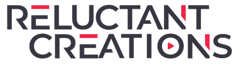 A logo for reluctant creations is shown on a white background.